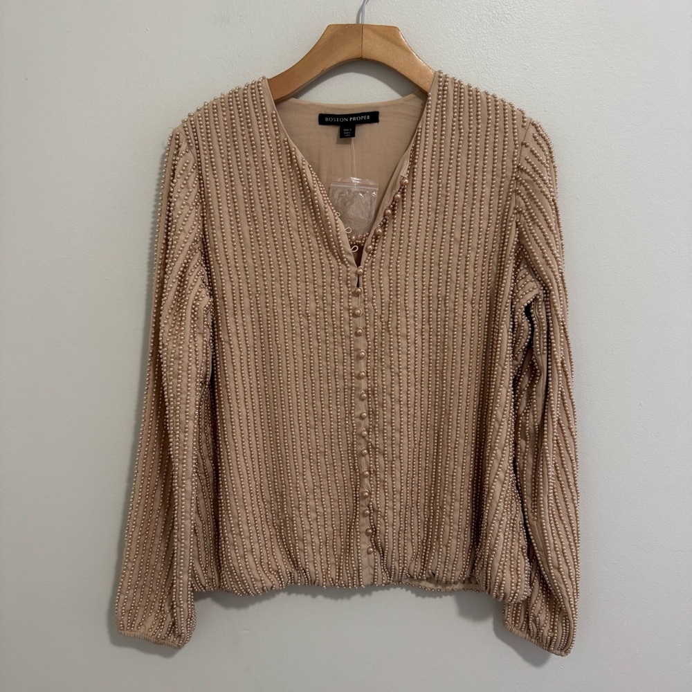 Boston Proper Beaded Top